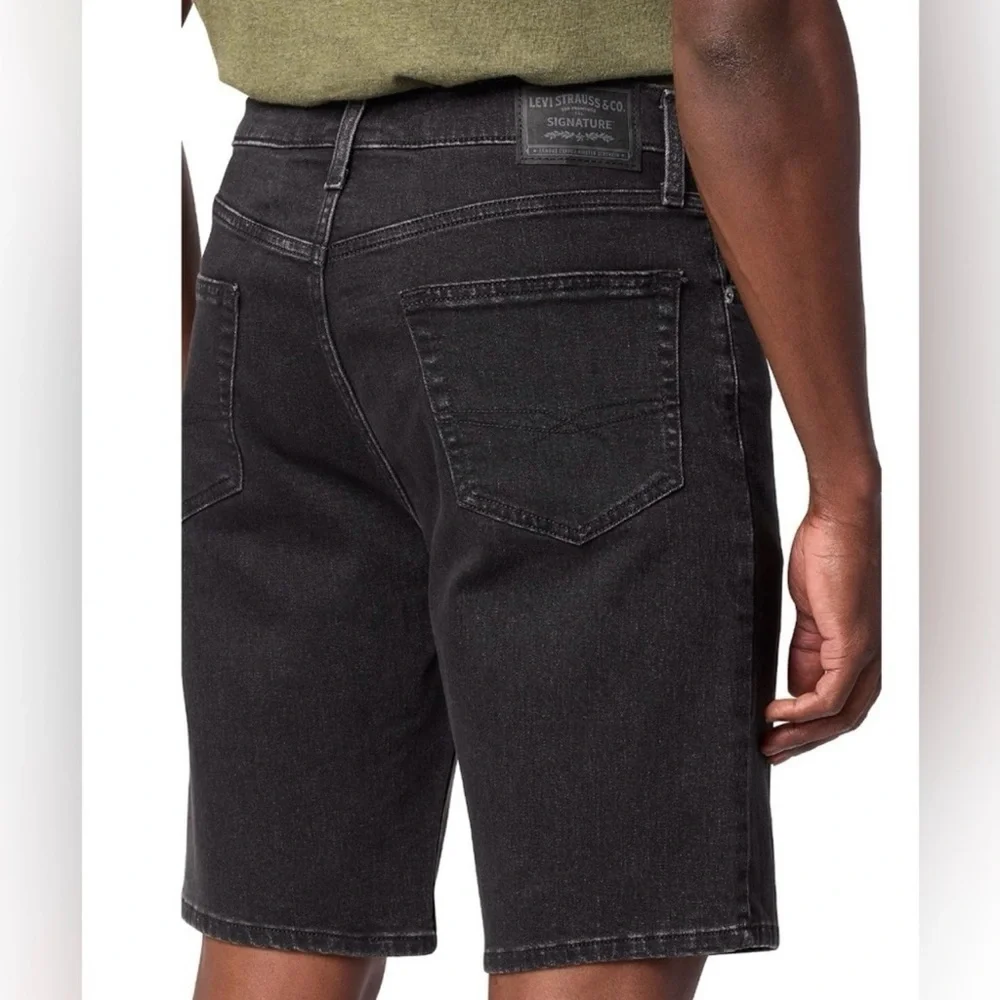 Men's Black Jean Shorts